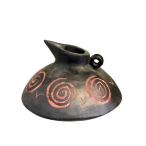 Small Vase Red Circles